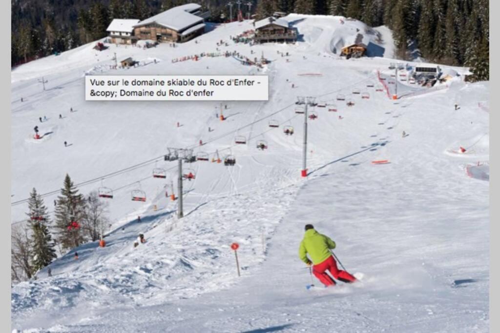 Le Pied Des Pistes A13, Joli Studio Tout Confort 4 Pers, Vue Vallee Imprenable, Draps Non Compris Saint-Jean-dʼAulps Kültér fotó